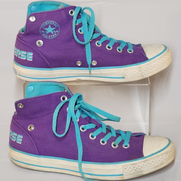 Converse All Star Snap Low Top Size 9.5 Teal and Purple (men's size 7.5) - Picture 2 of 14